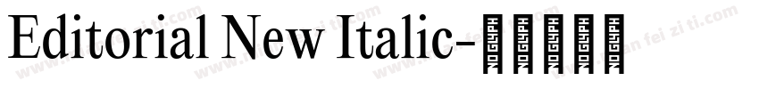 Editorial New Italic字体转换